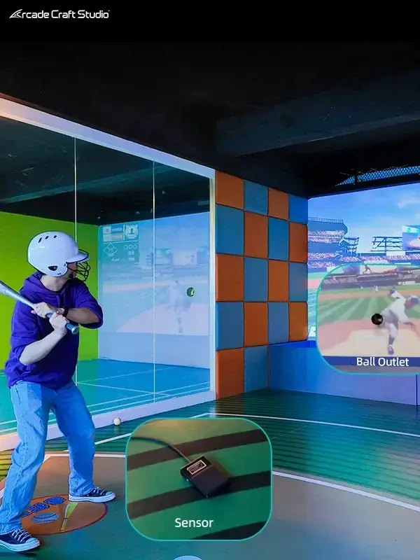 Indoor Baseball Hitting Cage Simulator