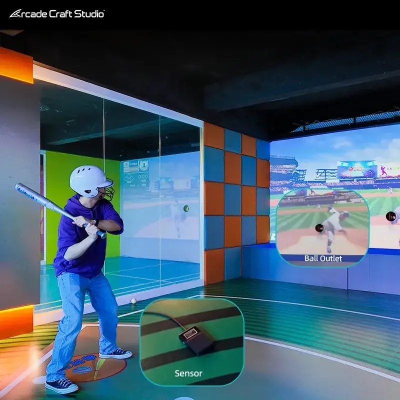 Indoor Baseball Hitting Cage Simulator