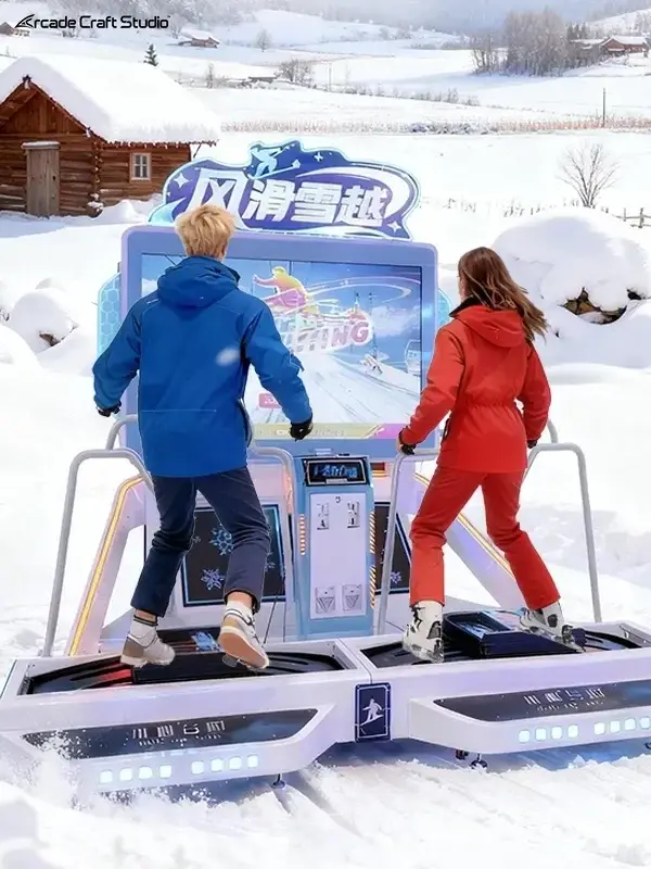 2 Players Skiing Arcade Game Simulator