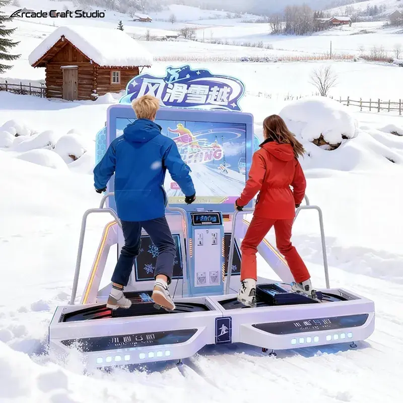 2 Players Skiing Arcade Game Simulator