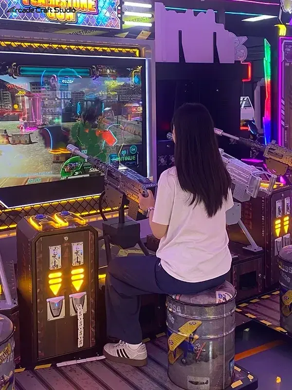 Flamestone Gun 4 Players Shooting Arcade Machine