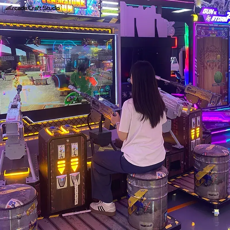 Flamestone Gun 4 Players Shooting Arcade Machine