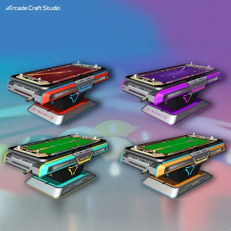 2 Players Pool Table Video Game Arcade Machine