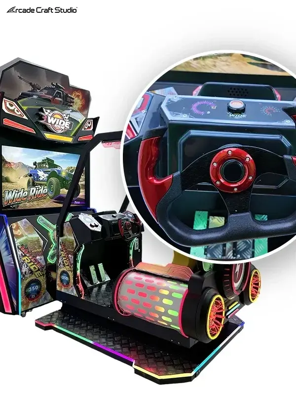 Wide Ride Arcade Car Racing Machine