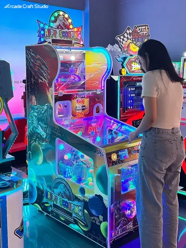 Happy Scooping Catching Ball Redemption Game Machine
