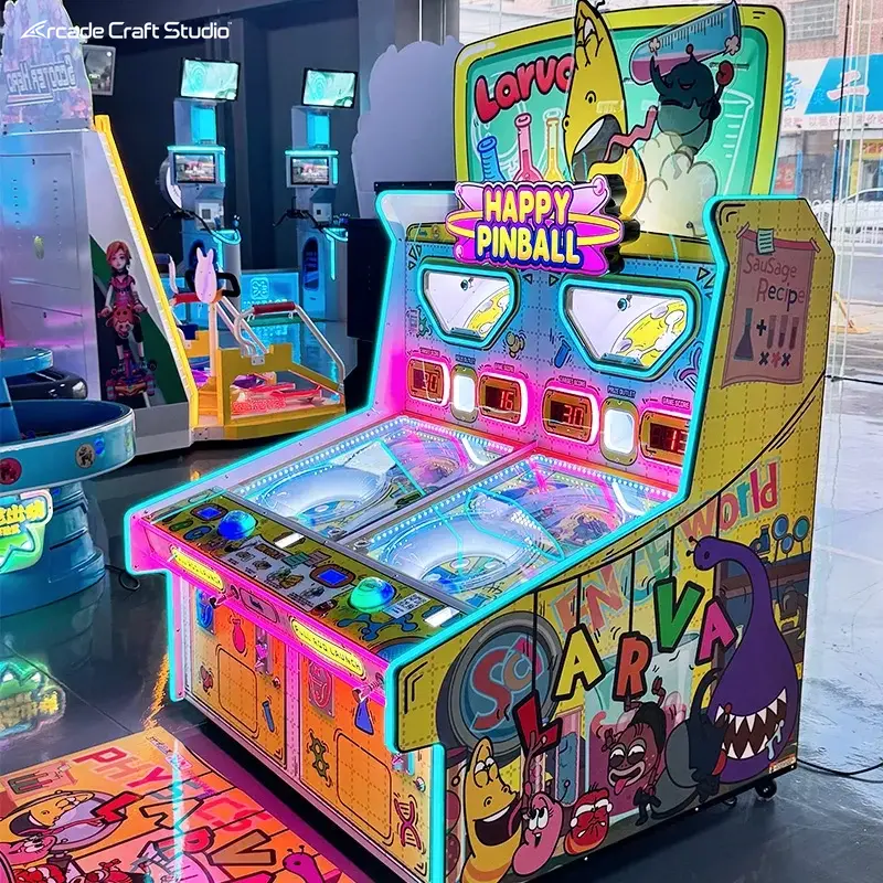 Happy Pinball 2 Players Ticket Game Machine