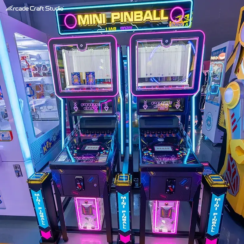 Mini Pinball 2 Players Coin Operated Pinball Machine